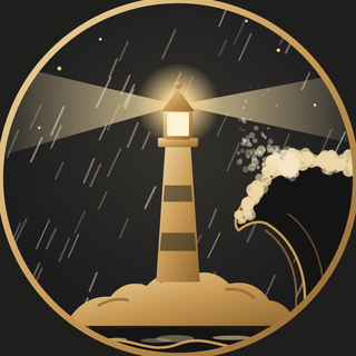 Cleo, a gold lighthouse shining in a storm